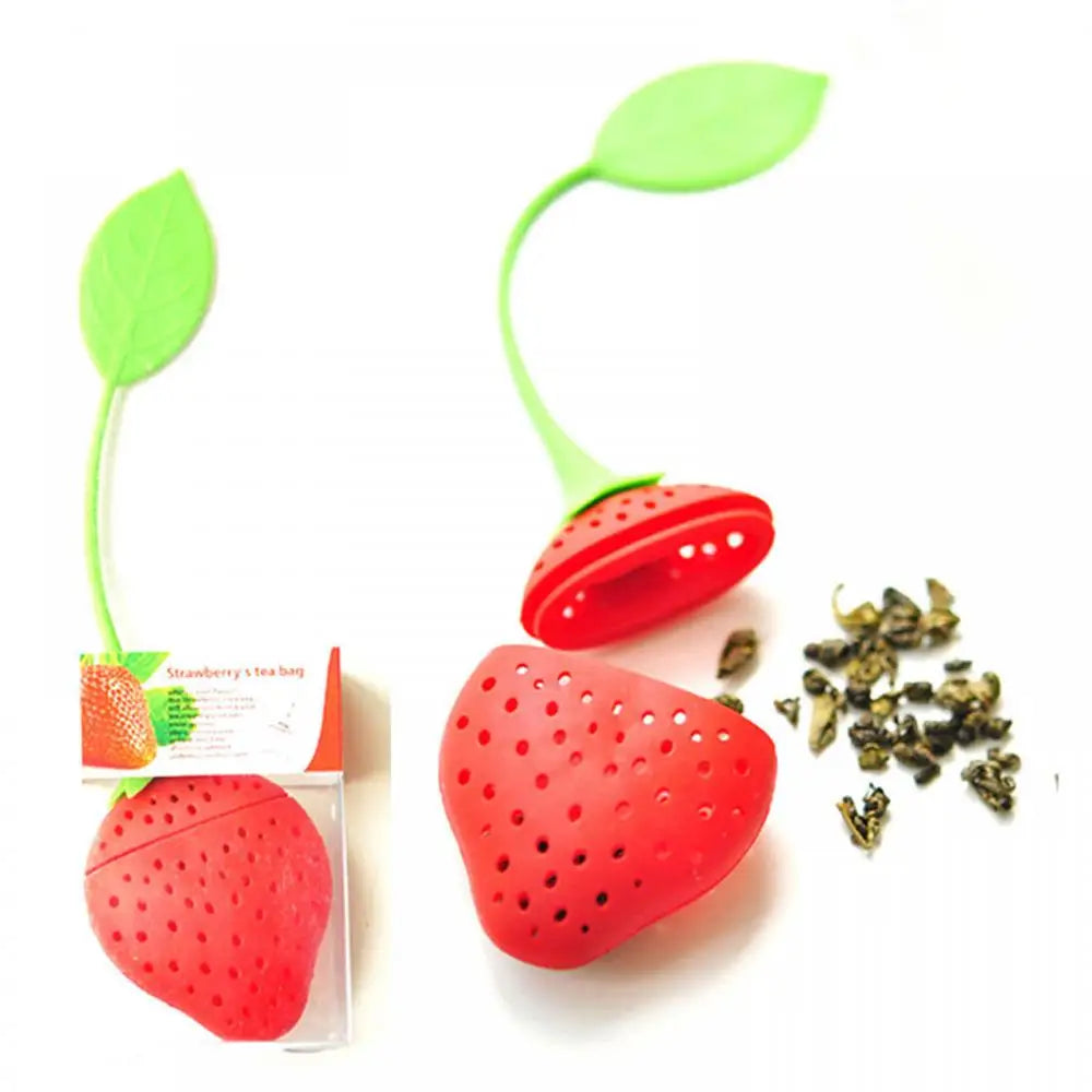 Silicone Strawberry Tea Infuser Teapot Tool Teabag Kettle Loose Tea Leaf Strainer Ball Holder Herbal Spice Filter Kitchen Gadget